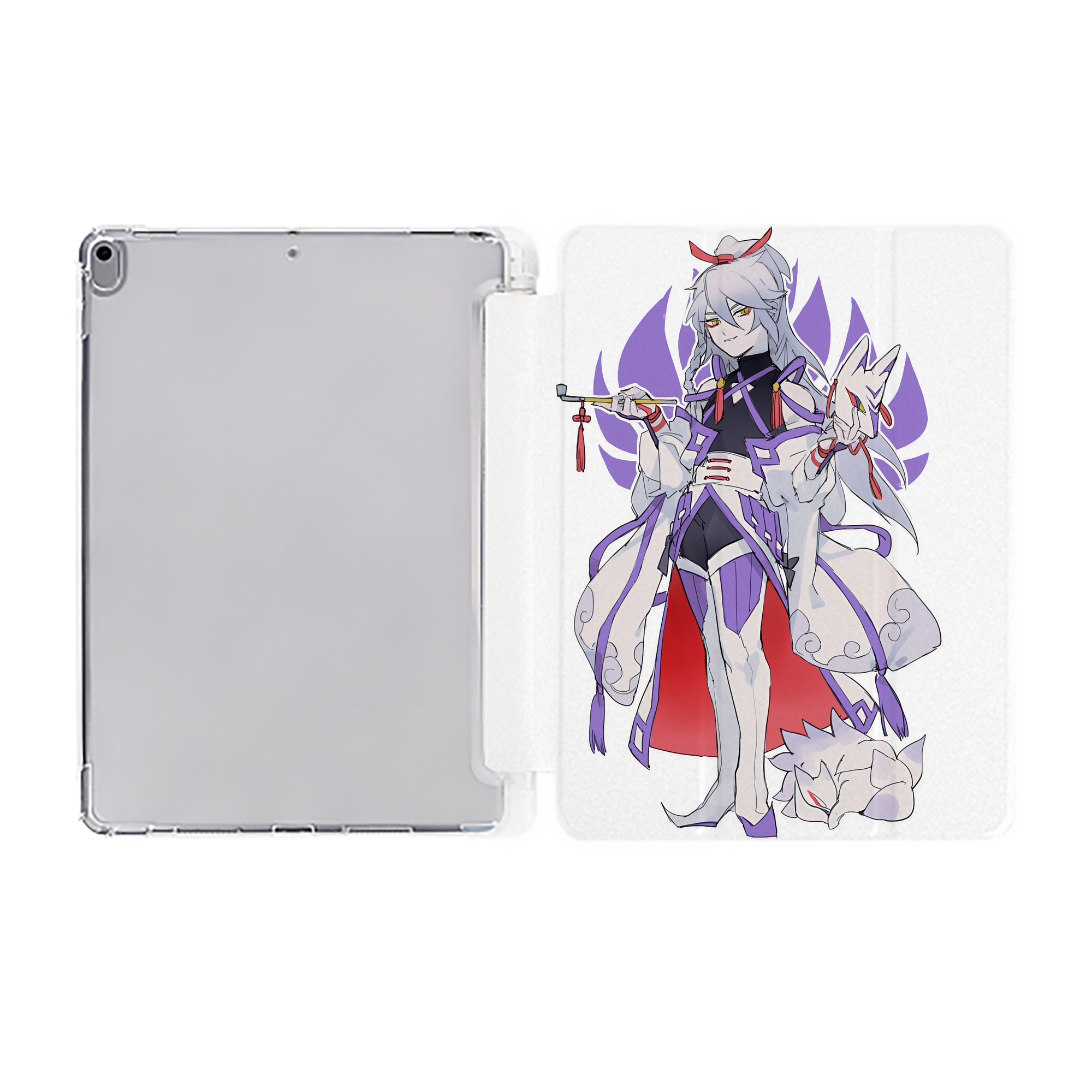 （画像用） 妖怪ウォッチ Yo-kai Watch IPad ケース ペン収納付き 三つ折りスタンド PUレザー×シリコン 対応機種9.5/10.5/10.9インチ